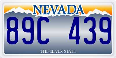 NV license plate 89C439