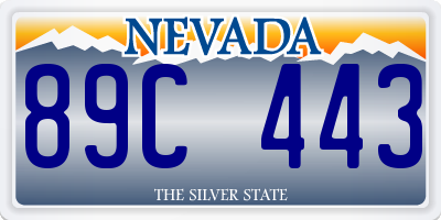 NV license plate 89C443