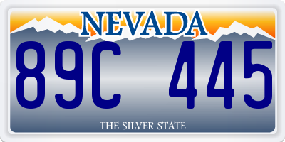 NV license plate 89C445