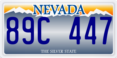 NV license plate 89C447