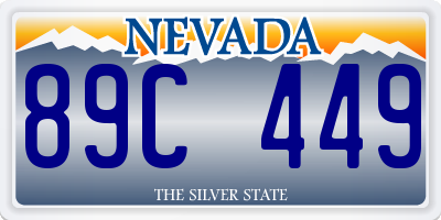 NV license plate 89C449