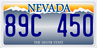 NV license plate 89C450