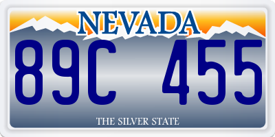 NV license plate 89C455