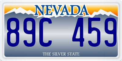 NV license plate 89C459