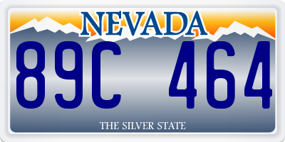 NV license plate 89C464