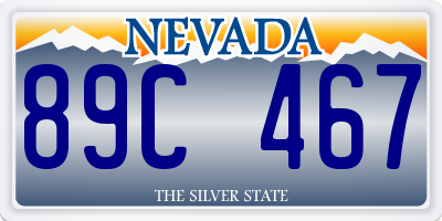 NV license plate 89C467