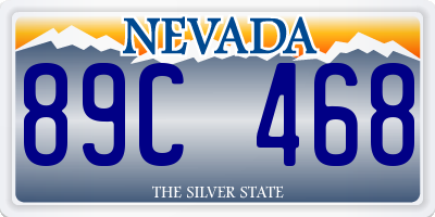 NV license plate 89C468