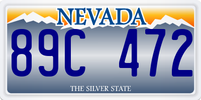 NV license plate 89C472