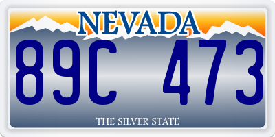 NV license plate 89C473