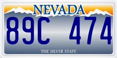 NV license plate 89C474