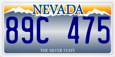 NV license plate 89C475