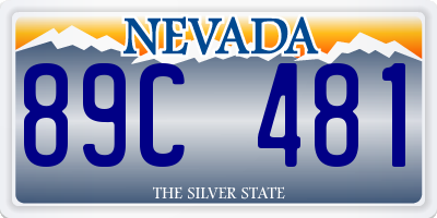 NV license plate 89C481