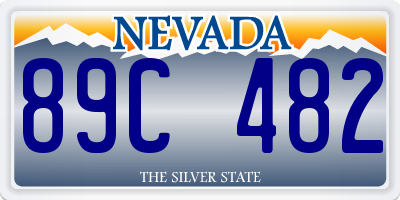 NV license plate 89C482