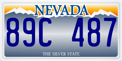 NV license plate 89C487