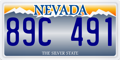 NV license plate 89C491