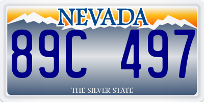 NV license plate 89C497