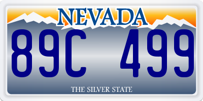 NV license plate 89C499