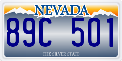 NV license plate 89C501