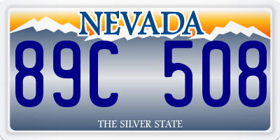 NV license plate 89C508