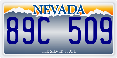 NV license plate 89C509