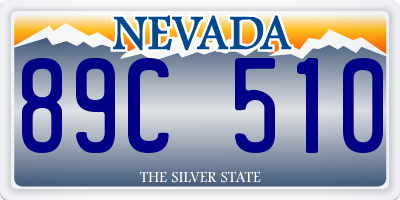 NV license plate 89C510