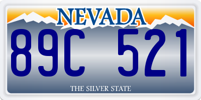 NV license plate 89C521