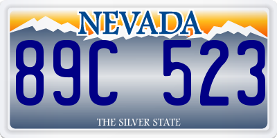 NV license plate 89C523