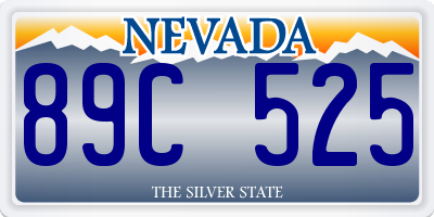 NV license plate 89C525