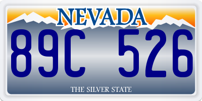 NV license plate 89C526
