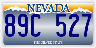 NV license plate 89C527