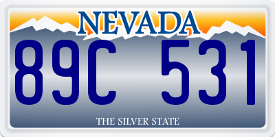 NV license plate 89C531