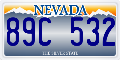 NV license plate 89C532