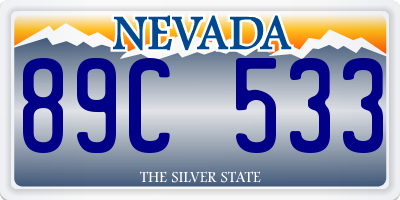 NV license plate 89C533