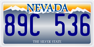 NV license plate 89C536
