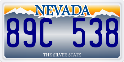 NV license plate 89C538