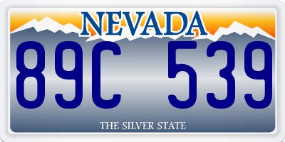 NV license plate 89C539