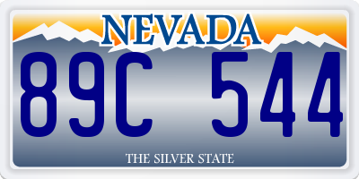 NV license plate 89C544