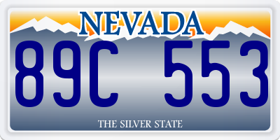 NV license plate 89C553