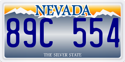 NV license plate 89C554