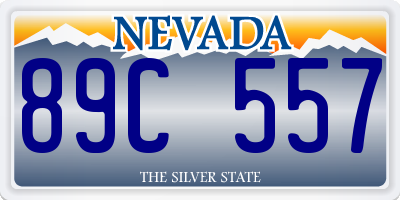 NV license plate 89C557