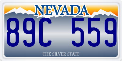 NV license plate 89C559