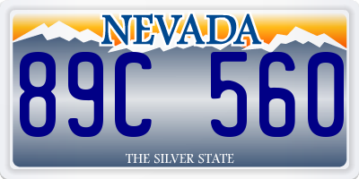 NV license plate 89C560