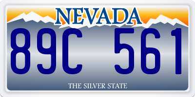 NV license plate 89C561