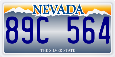 NV license plate 89C564