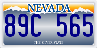 NV license plate 89C565