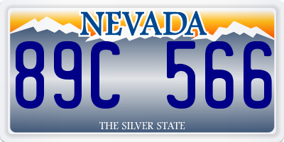 NV license plate 89C566