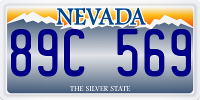 NV license plate 89C569