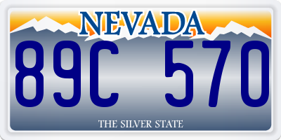 NV license plate 89C570