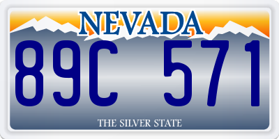 NV license plate 89C571