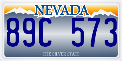 NV license plate 89C573